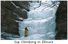 Ice climbing in Illinois