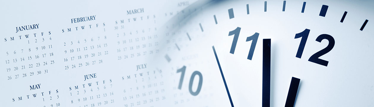 clock and calendar for calendar header